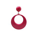 Boucle d'oreille flamenco en plastique. Cercle géant. Fuchsia 2.893€ #502824650FX